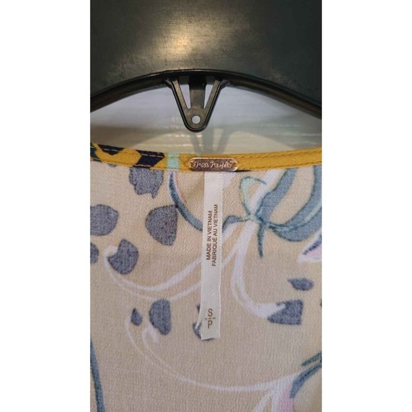 Free People Dress Tunic Size Small Yellow Floral - Picture 5 of 7